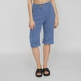 thumbnail image 2 of Women's Casual Fashion Solid Color 5/8 Length Linen Blend Pants, 2 of 2