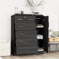 thumbnail image 3 of Better Home Products JCF Sofie 5 Drawer Wooden Tall Chest Wardrobe in Black, 3 of 8