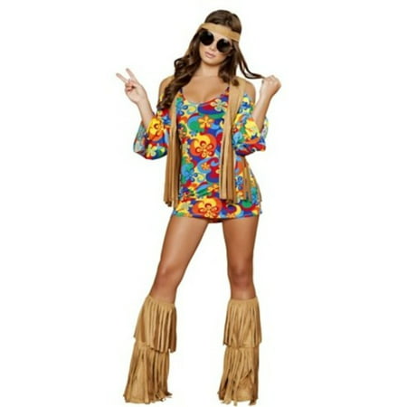 Hippie Hottie Costume Roma Costume 4436 Rainbow