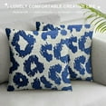 thumbnail image 3 of PRATYUS Navy Blue Leopard Print Pillow Covers Cheetah Animal Pattern Chinoiserie Decorative Throw Pillows Outdoor Pillowcase Farmhouse Cushion Case Decor for Sofa Couch Bed 20x20in, 3 of 5