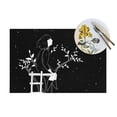 thumbnail image 4 of XMXY Woven Placemats Set of 6 PCS, Fairy Tale Night Painting Table Mats Washable Heat Resistant Placemats, 4 of 6