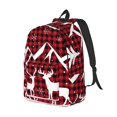 thumbnail image 2 of Balery Christmas Buffalo Plaid Vintage Canvas Backpack for Men and Women - Large Capacity, Durable Travel Laptop Bag for School, Work, Hiking, and Outdoor Activities, 2 of 7