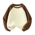 thumbnail image 3 of LIaqionyy Girls Fleece Sweatshirts Casual Loose Crew Neck Pullover Color Block Long Sleeve Tops Kids Comfortable Sweatshirt, 3 of 8