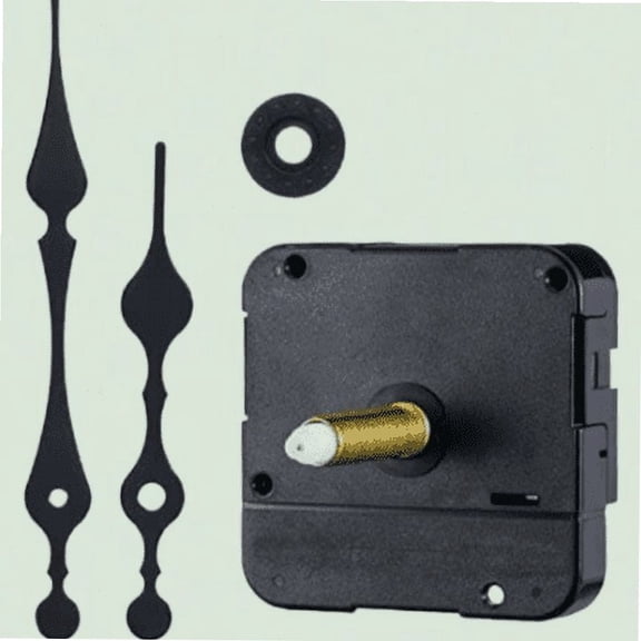 Long Spindle Quartz Clock Movement with 2 Hands, 1.0 Inches Thread Length, for Clocks up to 0.8 Inches Thick