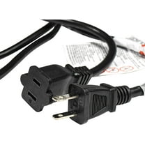 HQRP 2-Prong Polarized Extension Cord USA Outlet 16AWG, 13 Amps 125V, 6-Feet, UL Listed, Black