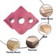 thumbnail image 4 of Plantilla De Posicionamiento De Arco Herramientas de grabado de plantilla de arco para carpintería, localizador de ángulo R para mesas (Rose Red A), 4 of 5