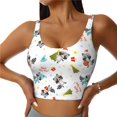 thumbnail image 1 of Fotbe happy new year Raccoon Sujetador Deportivo Largo sin Aros para Mujer con Almohadillas y Soporte Medio, Transpirable y Absorbente, Camiseta Tipo Chaleco o Tank Top-X-Large, 1 of 8
