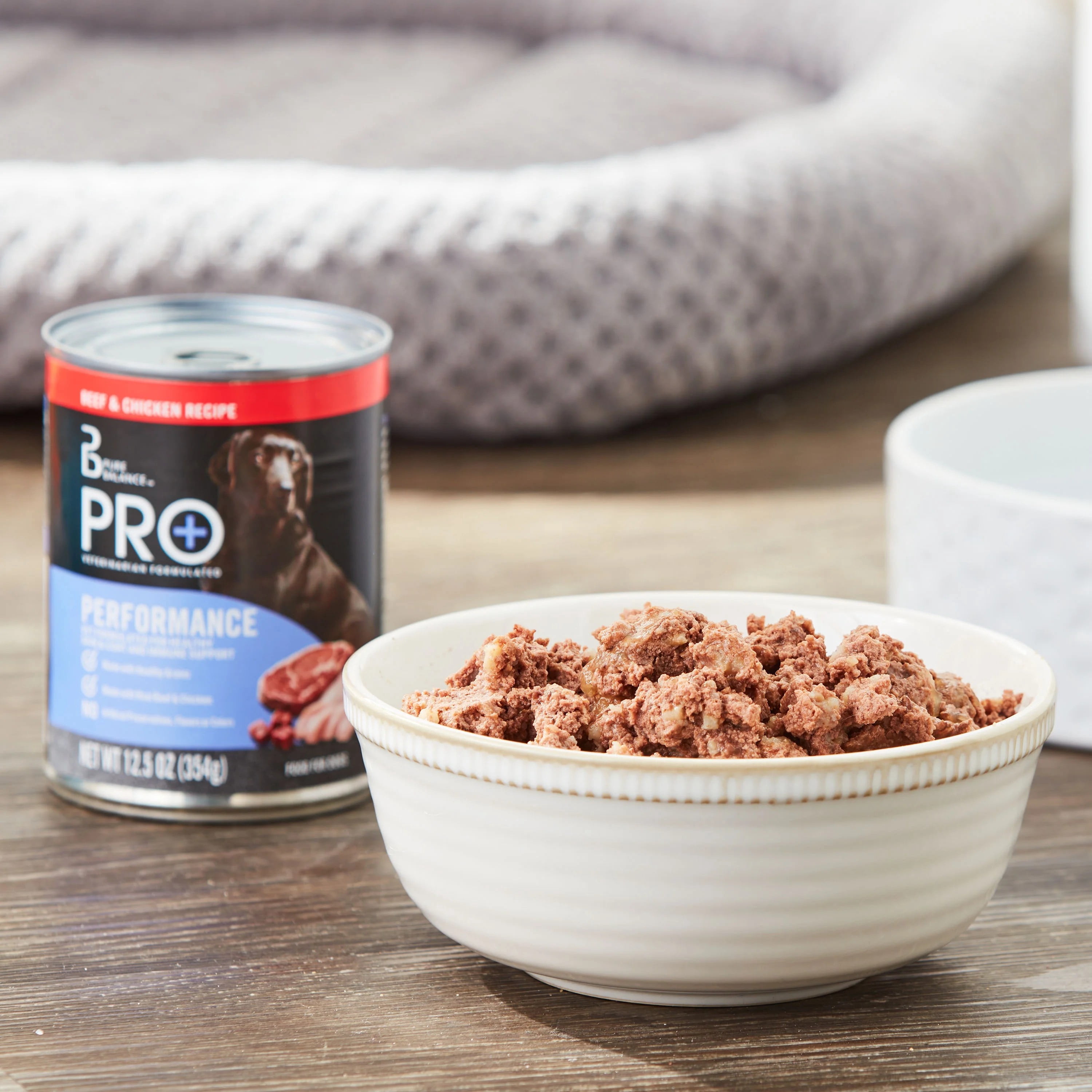 (12 pack) Pure Balance Pro+ Performance Beef & Chicken Recipe Wet Dog Food, 12.5 oz Cans, 6 Pack