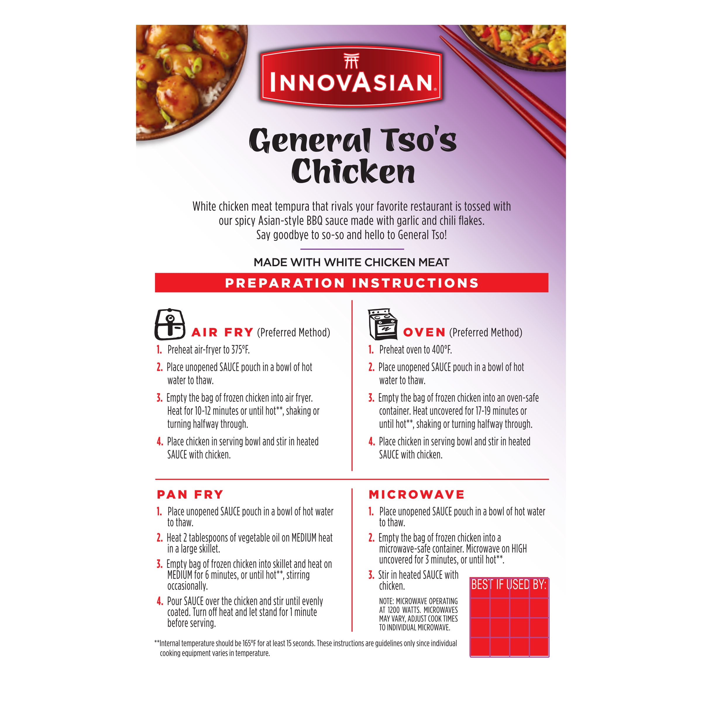 InnovAsian General Tso's Chicken, 18 oz (Frozen Meal)