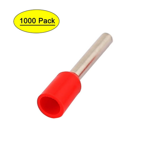 1000 Pcs 16 AWG 1.5mm2 Insulated Cord End Wire Ferrules Terminal VE1508 Red