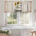 thumbnail image 4 of Vintage Sunflower Valances for Windows, 60 x 18in, You Are My Sunshine Distressed Farmhouse Rod Pocket Kitchen Valance Curtain Light Filtering Window Treatments for Living Room Bedroom, 1 Panel, 4 of 7