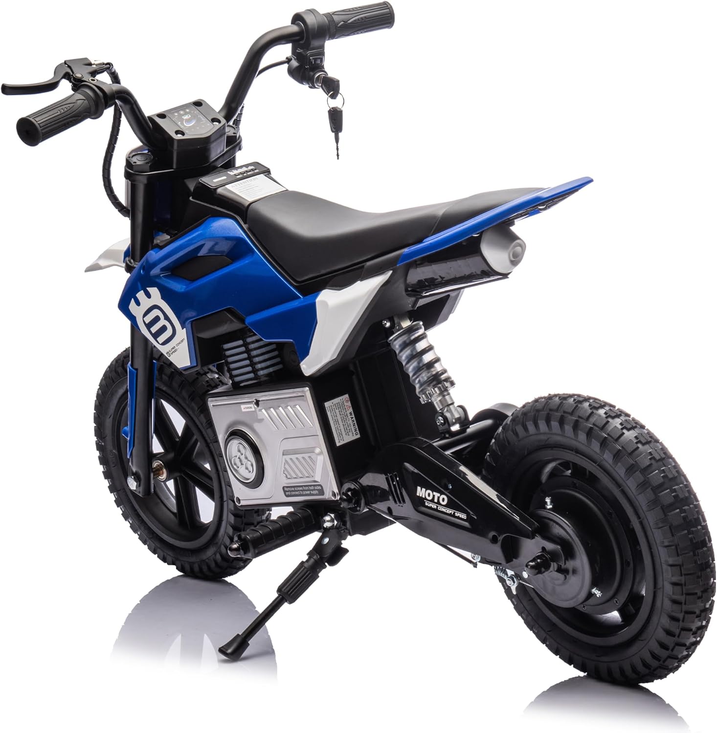 Ambifirner Electric Dirt Bike, 24V Ride on  w/LED Lights & Power Display, 200W Motor, Rear Shock absorber, Handbrake,Speed UP to 9.32MPH for Off-Road Street Bike
