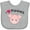 AC-Heather Grey, variant on Inktastic I Love Piggies with Cute Pig Boys or Girls Baby Bib