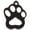 Black, variant on Acrylic Small Paw Gold-tone - Silver-tone Clip on Charm with Mini Year 2025