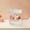 thumbnail image 3 of Revolving Carousel Cupcake Holder Pastries Cookie Dessert Stand Turntable Cupcake Display Stand Decoration, 3 of 8