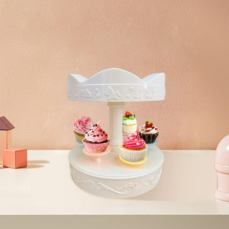 

Electric Revolving Carousel Cupcake Holder Battery Operated for Bakery Party