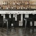 thumbnail image 3 of Flash Furniture Cierra 24"H Backless Counter Stool, Black, Set of 4, 3 of 12