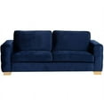 thumbnail image 3 of Isola Sofa, Blue Velvet with Gold Metal Legs, 3 of 3
