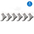 thumbnail image 2 of Diabetic Quarter Socks for Men & Women Physicians Approved Socks, 6 Pairs, Size 10-13 (Gray), 2 of 5