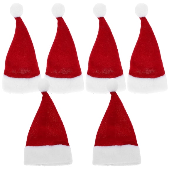GETAJGHSD Small Christmas Caps Multi Textile for Decoration and Photo Props 6Pcs