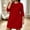 Red, variant on NominalSnug Womens Plus Size Nightgowns 3/4 Sleeve Sleepwear Crewneck Nightdress Loose Comfy Homewear