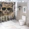 thumbnail image 7 of Orinice Cute Cat Bathroom Decor Set | Colorful Luxurious Polyester Fabric Shower Curtain Set | Mother's Day Bathroom Decor with Hooks 60x72, 7 of 7