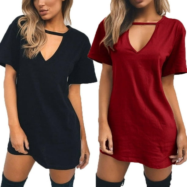 short sleeve long t shirt dress