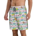 thumbnail image 2 of Cauagu Space Doodle Print Men's Swim Trunks,Hawaiian Bathing Suit Swimsuits Beach Shorts with Pockets for Men Quick Dry Swimming Board Shorts-Small, 2 of 6