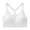 White, variant on Iyufng Sports Bras for Women Front Zipper Wireless Bra Adjustable straps Exercise Bra