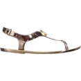thumbnail image 4 of MICHAEL Michael Kors Mira Metallic Jelly Thong Sandals, Gold, 4 of 6