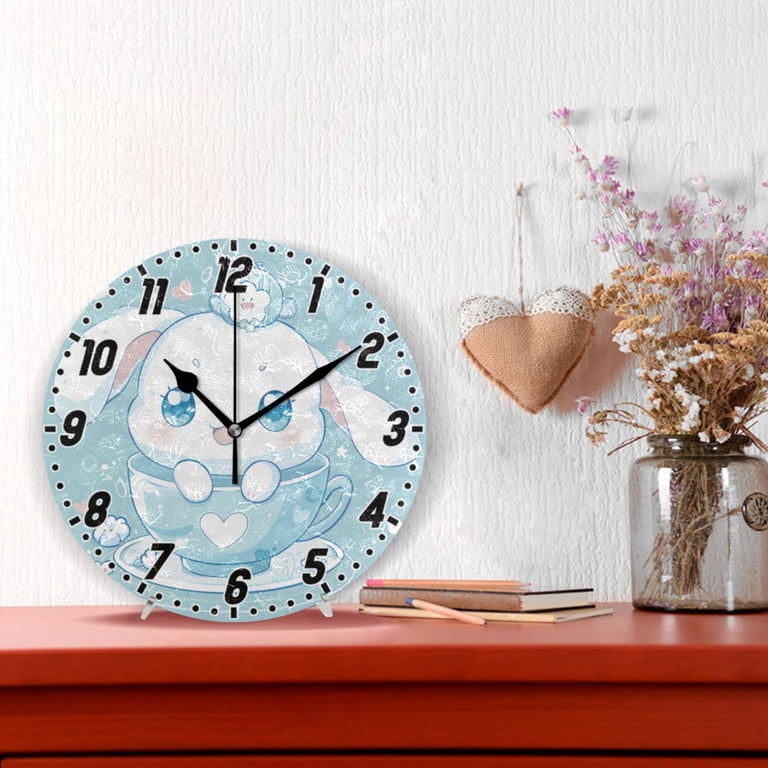 Cute Cinnamoroll Sanrio in Cup Wall Clock 9.8 inch Battery