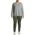 thumbnail image 4 of Terra & Sky Long Sleeve Pullover Relaxed Fit T-Shirt (Women's Plus) 1 Pack, 4 of 6