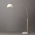 thumbnail image 2 of Luna Bella Arc Floor Lamp White with Gold Leaf Shade Marble Base, 2 of 6