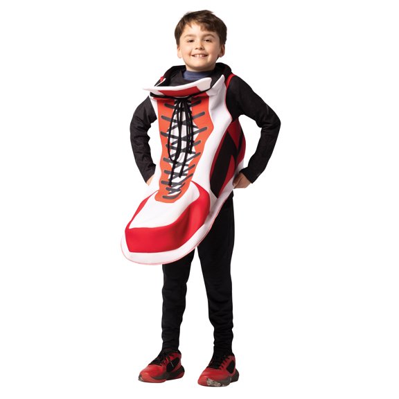 Rasta Imposta Hightop Sneaker Halloween Kids Costume, White & Red, Child Size 7-10, R7403-710