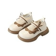 thumbnail image 2 of LYHaoo Girls Sandals Girls' Leather Shoes Spring And Autumn Mary Jane Shoes Lace Sock Boots Children's Black Soft Soled Leather Shoes Sizes 7 Little Kid(2-2.5 Years), 2 of 7