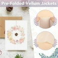 thumbnail image 2 of 100Pack Vellum Jackets For 5X7 Invitations,Pre Folded Vellum Wraps, Wedding Birthday Invitation Vellum Paper, Wedding, 2 of 6