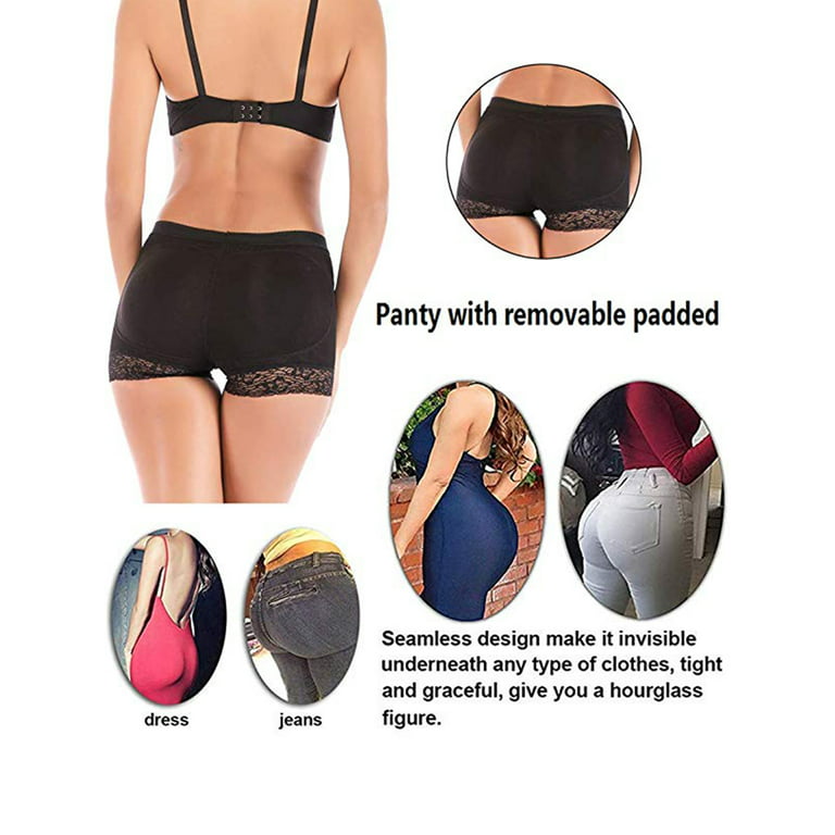 Women's Seamless Sexy Lace Butt Lifter Underwear Hip Enhancer Boyshorts  Body Shaper Tummy Control Panties Shapewear 