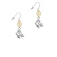thumbnail image 2 of Delight Jewelry Silvertone Hit the Sweet Spot with Softball Goldtone Leaf French Earrings, 2 of 4
