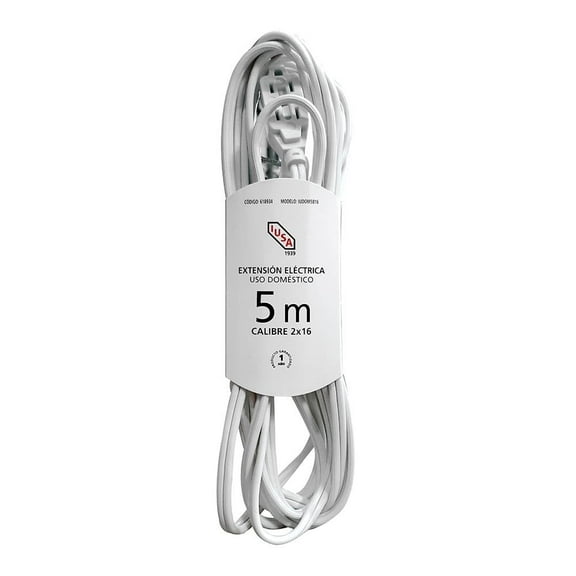 Extensión Eléctrica Iusa 5 M Blanco 619341