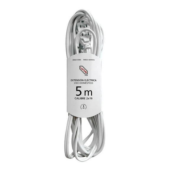 Extensión Eléctrica Iusa 5 M Blanco 619341