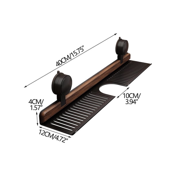 Organizador de lavabo de baño con ventosa, estante de almacenamiento sin orificios para lavabo, resistente al agua, duradero, fácil de instalar, herramienta que ahorra espacio para cepillos de diente