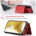 thumbnail image 5 of Case for Samsung Galaxy S24 Plus, Wallet Phone Case with Detachable Card Holder for Samsung Galaxy S24 Plus Kickstand Magnetic 2 in 1 Design Case, Premium PU Leather Shockproof Protective Cover, Red, 5 of 9