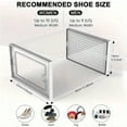 thumbnail image 2 of REZJSWFSMMJ 6 Pack Thick Transparent Shoe Box With Lid, Foldable And Stackable Shoe Rack, Free Combination, Plastic Sports Shoe Container,White, 2 of 4
