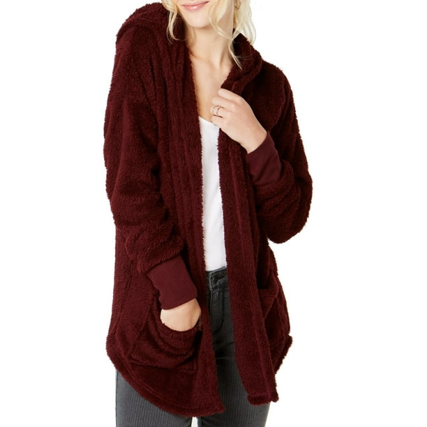 Hippie Rose Womens Sweater Medium Junior Hooded Cardigan M Walmart