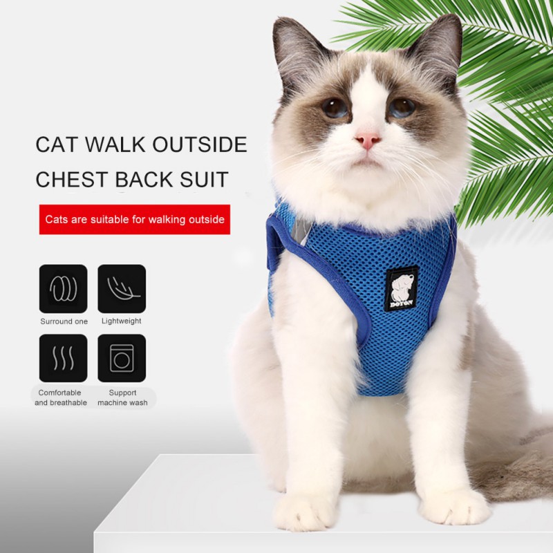 Cat Vest Harnesses Dog Harness With Leash Breathable And Antibreakaway