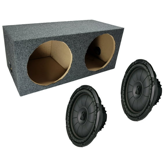 Kicker 43CVT124 12" CVT12 Series 400W RMS 4 Ohm Sub & ASC RF212H Box Enclosure