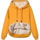 thumbnail image 1 of Sudadera con capucha y bolsillo estilo canguro, informal, de manga larga, para otoño e invierno, para mujer, 1 of 5