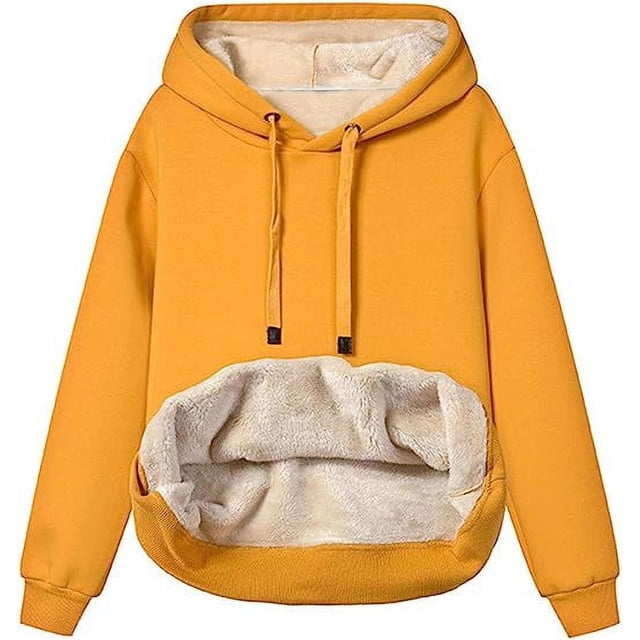 Sudadera con capucha y bolsillo estilo canguro, informal, de manga larga, para otoño e invierno, para mujer