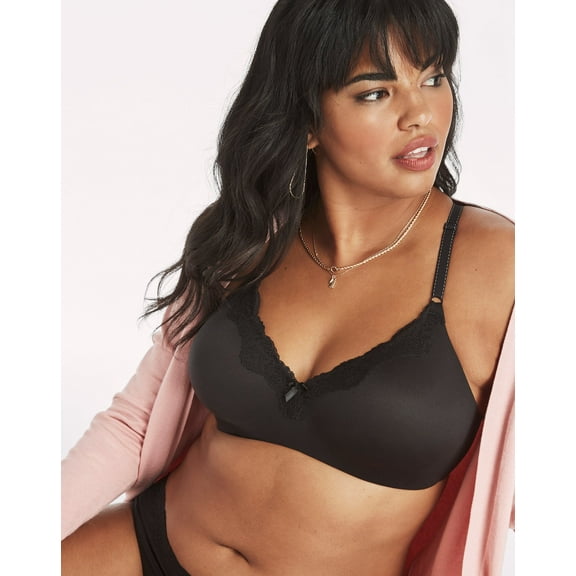 Maidenform Comfy Soft Wireless Bra, Convertible Black/Body Beige 38B Women's