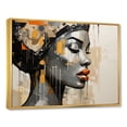 thumbnail image 2 of Designart "Minimalist Collage Featuring An African Woman" African American Art Floater Framed Canvas Wall Art, 2 of 5